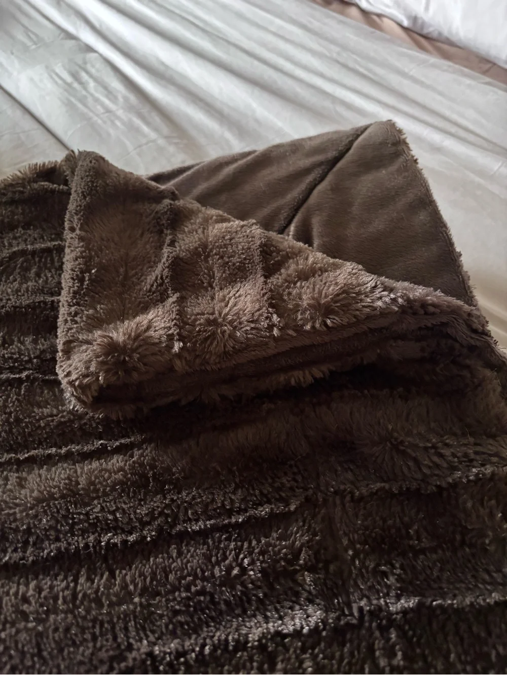 Plush Brown Faux Fur Comforter and Pillow Case Set ✨ Full Bed Size